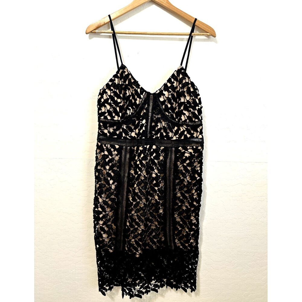 Charlotte Russe Womans Babydoll Lace Overlay Midi Dress Size XL Whimsigoth Fairy